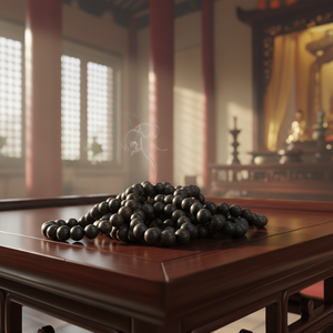 สร้อยข้อมือไม้งาดำแท้สร้อยข้อมือลูกปัดไม้ธรรมชาติสร้อยข้อมือสวดมนต์พระพุทธเจ้าเครื่องประดับทางจิตวิญญาณ - Product Image 1