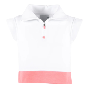 Camiseta Polo Deportiva sin Mangas para Niñas, Transpirable, de Secado Rápido, Diseño de Bloques de Color en Poliéster/Algodón, Tallas Grandes - Product Image 1