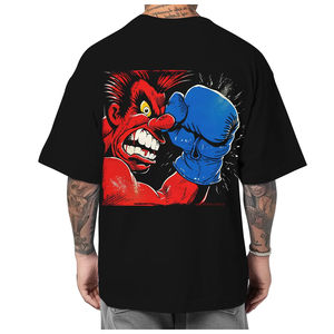 Camiseta de Algodón Extra Grande de Lujo Personalizada, Impresión DTG, Cuello Redondo, Manga Corta, Estilo Hip Hop para Hombre 2026 - Product Image 4