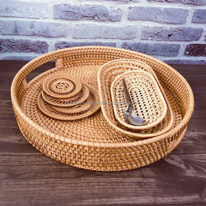 Fabricante de bandejas de servir de ratán natural, hechas a mano, ecológicas, tamaño personalizado para decoración del hogar, suministro para hoteles y restaurantes, desde Vietnam. - Product Image 2