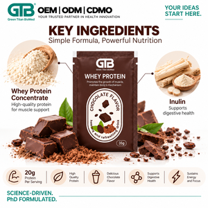 Poudre de protéines de lactosérum en marque blanche 80% concentrée saveur vanille chocolat personnalisée OEM ODM - Product Image 1