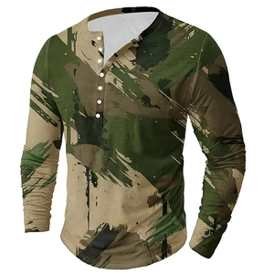 Chemise de chasse pour homme à manches longues, imprimé camouflage, respirante, en coton, pour le printemps - Product Image 1