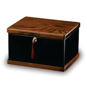 Handcrafted Solid Wooden Cremation Urn for Human Ashes Adults Large Black Lacquer Funeral Burial <b>Box</b> <b>Keepsake</b> Urn <b>Box</b> Wooden Urn - Product Image 1