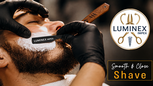 Navaja de Afeitar Recta Vintage Luminex Impex con Mango de Concha de Abulón y Acero al Carbono, Lista para Usar en Barberías y Salones - Product Image 5
