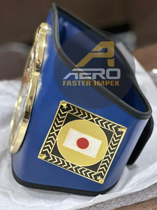 Ceinture de championnat de boxe personnalisée AFI en alliage plaqué or bleu, moulée en une seule pièce, réglable, pour la classe junior 40,0 kg, titre d'arts martiaux - Product Image 3