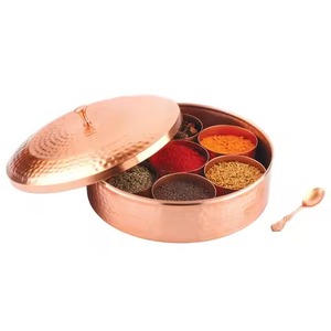 Designer Seasoning Organizer Metallic <b>Spice</b> <b>Box</b> Multi Slot Masala Container for Modern Kitchen Arrangement - Product Image 4