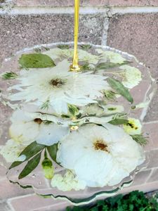 Preserved <b>Wedding</b> Bouquet Resin Cake Stand: Botanical <b>Keepsake</b> - Product Image 2