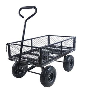 All'ingrosso pesante 4 ruote telaio in acciaio giardino Utility Wagon 550 Lbs capacità 10 \ "pneumatici rotanti 180 gradi rotanti - Product Image 1