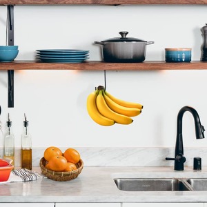 On Sale Metal Banana Holder Hanging Fruit Stand Circle Shape Rustic Kitchen Storage <b>Hook</b> for Food <b>Display</b> - Product Image 5