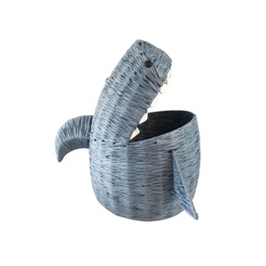 Cesta de Almacenamiento de Mimbre Hecha a Mano con Forma de Tiburón y Tapa para Organizar Juguetes de Niños y Decoración de Cuarto Infantil - Product Image 5