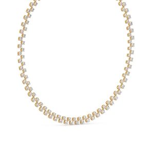 Collier tennis Elysia en diamant de culture, argent sterling, plaqué or 9KT, 10KT, 14KT, 18KT, cadeau de bijoux pour fiançailles et mariage - Product Image 2