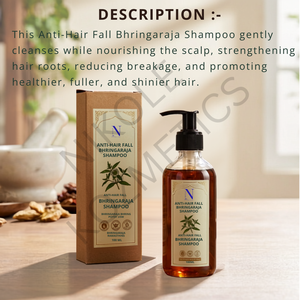 Champú Anticaída Bhringraj, Fórmula Herbal para Fortalecer el Cabello y Limpiar el Cuero Cabelludo, para el Cuidado del Cabello Débil, Fino y Dañado - Product Image 5