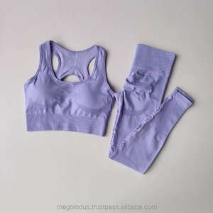 Conjunto deportivo de dos piezas para mujer, transpirable, de nailon, de color sólido, para correr, entrenar, hacer ejercicio, ropa deportiva de invierno. - Product Image 4