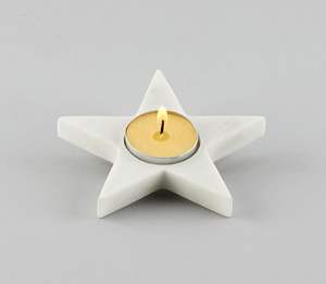 ที่ใส่เทียนหินอ่อนรูปดาวสำหรับตกแต่งโต๊ะบ้าน งานแฮนด์เมด ของตกแต่งเทศกาลดีวาลี ของขวัญตอบแทนที่สมบูรณ์แบบ - Product Image 2