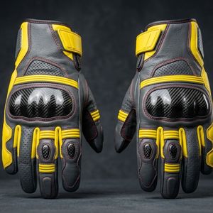 Guantes de Motociclismo Personalizados, Transpirables, Ligeros, Acolchados, de Dedo Completo, con Patrón Impreso, Unisex, de Alta Calidad, Deportivos - Product Image 2