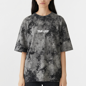 Camiseta de Mujer, Lavado Ácido, Estilo Casual, a la Moda, Cómoda, de Tela Ligera de Primera Calidad, Servicio OEM - Product Image 4
