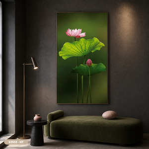 Peinture florale en soie artisanale de haute qualité, étang de lotus, œuvre d'art raffinée, décoration murale pour la maison, cadre photo fabriqué au Vietnam - Product Image 4