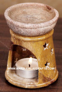 เครื่องหอมอโรมาทำจากหินสบู่ธรรมชาติแกะสลักอย่างมีศิลปะ กลิ่นหอมสวยงาม ผลิตด้วยมือ สำหรับใช้ในบ้าน - Product Image 5