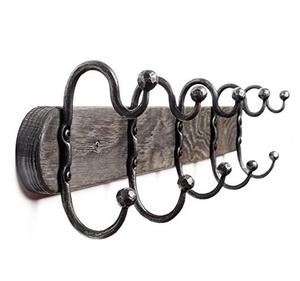 Gancho de pared metálico industrial estilo granja, de hierro fundido resistente, multifuncional y decorativo, para colgar abrigos, bolsos en baño y cocina - Product Image 3