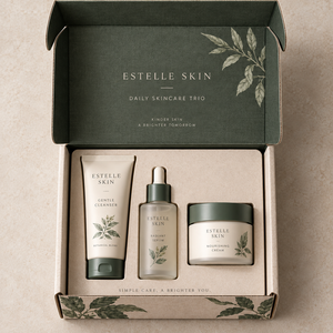 กล่องบรรจุภัณฑ์ไปรษณีย์ลูกฟูกพิมพ์ลาย ESTELLE Daily Skincare Trio แบบกำหนดเอง - Product Image 2