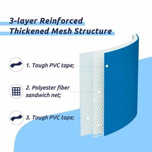 Piscina Rettangolare Portatile Facile da Montare con Telaio in Metallo per Famiglie, Fuori Terra - Product Image 6
