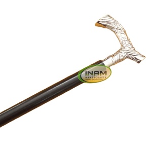 Bastón plegable de madera para caminar, hecho a mano estilo vintage, con mango de diseñador - Product Image 1