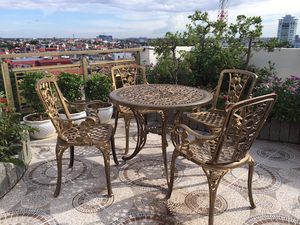 Decorative Wrought Iron <b>Table</b> and Chair Set for Garden Patio <b>Balcony</b> Strong Durable Outdoor Furniture European Style - Product Image 6
