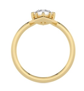 Bague de fiançailles en or rose 10K de qualité supérieure avec diamant en forme de poire taillé en escalon, créé en laboratoire, 2,00 CTW - Product Image 6