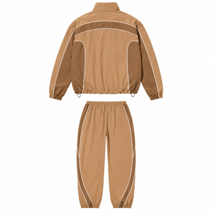 New Premium Quality Nylon Polyester Casual Solid Tracksuit Set <b>Zip</b>-<b>up</b> <b>Jacket</b> Lightweight Waterproof Breathable Unisex Tracksuit - Product Image 2