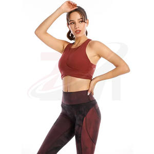 เสื้อผ้าลำลอง ชุดออกกำลังกายสำหรับผู้หญิง สปอร์ตบราสำหรับผู้ใหญ่ ระดับการซัพพอร์ตปานกลาง ผลิตจากผ้าสแปนเด็กซ์และไนลอน สปอร์ตบราสำหรับผู้หญิง แบบสั่งทำ - Product Image 4