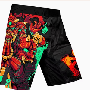 Pantalones Cortos de MMA con Estampado Personalizado para Hombre, Diseño de Demonio Rojo, Sublimación, Secado Rápido, Ropa de Artes Marciales Mixtas, Ajuste Regular, Pantalones Cortos de Lucha para Adultos - Product Image 6