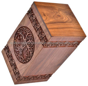 Urnes funéraires en bois pour cendres humaines, vente en gros, tailles personnalisées, fournitures funéraires - Product Image 5