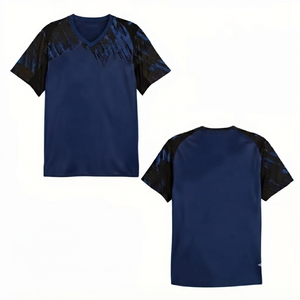 Conjunto de Camiseta de Fútbol para Niños Unisex Azul Oscuro, 100% Poliéster, Transpirable, Absorbe la Humedad, Impresión Digital, Secado Rápido - Product Image 1