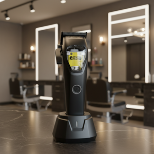 เครื่องตัดแต่งขนไร้สาย ROMAN Professional พร้อมแท่นชาร์จ ใบมีดเคลือบ DLC มอเตอร์เวกเตอร์ ชาร์จแบบ Type-C แบตเตอรี่ 2000mAh สำหรับใช้ในบ้าน - Product Image 2