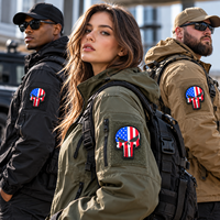 Patch PVC thermocollant personnalisé en tissu sergé écologique, motif crâne, en relief 2D, souple, pour vêtements