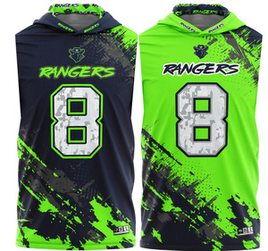 Maillots de football américain personnalisés réversibles à capuche en polyester pour enfants 7v7 - Product Image 4