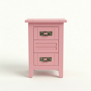 Table basse moderne et durable avec 2 tiroirs, en bois d'hévéa blanc et MDF, meubles de salon, marque PKP, rose - Product Image 1