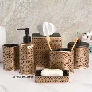 Ensemble de salle de bain tendance avec distributeur, accessoires de vanité, kit de salle de bain de qualité supérieure, vente en gros, pour la maison - Product Image 5