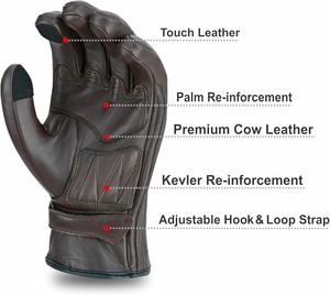 Guantes de moto con material antidesgaste para una durabilidad duradera en la conducción de motocicletas - Product Image 4
