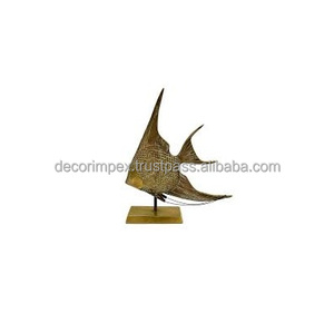 Vintage Gulley Dhokra Net Fish I Home Decor I Interior I Handcrafted Handmade Artwork Soigneusement Handcrafted - Product Image 2