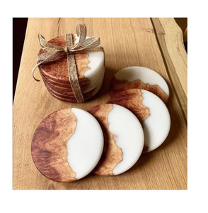 Wholesale Classic <b>Marble</b> Wood <b>Coaster</b> Mats Pads for Household Non-Slip Table Decoration Pads Wood & <b>Marble</b> <b>Coaster</b> - Product Image 4