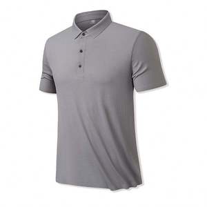 Chemise de golf décontractée pour homme, imprimée, tricotée, infroissable, séchage rapide, respirante, avec logo frontal, design à patte de boutonnage, poche, manches courtes - Product Image 4