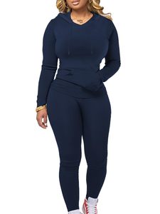Conjunto deportivo de dos piezas para mujer, chándal con cremallera y manga larga, ropa deportiva - Product Image 3
