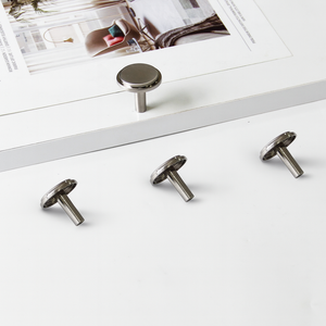 Poignée de tiroir moderne en alliage de zinc nickelé, design minimaliste, écologique, pour chambre, salon, cuisine – Prix abordable - Product Image 1