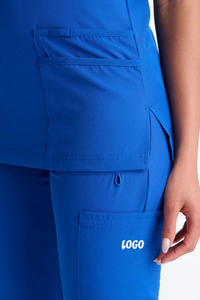 Uniforme de enfermería transpirable para mujer con logo personalizado, conjunto de uniforme médico de moda, traje de scrubs de spandex con aguja - Product Image 3