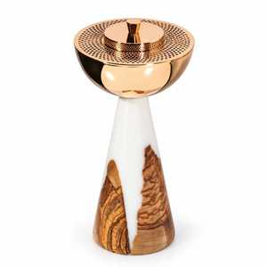 Quemador de Incienso Decorativo Moderno de Resina con Cubierta Metálica Dorada, Porta Bakhoor Premium para Aromaterapia, Meditación e Interiores - Product Image 5