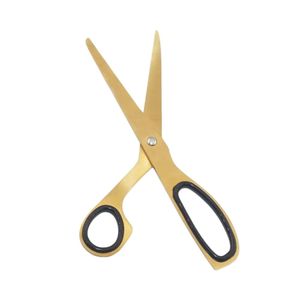 Household <b>Scissors</b> Gold Blade Multi Purpose Stainless Steel Utility Cutting Tools Home Office Stationary Black Gold Grip - Product Image 2
