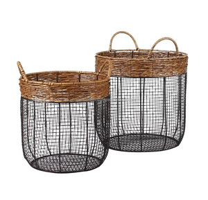 Cesta de fruta de metal de estilo vintage de alta calidad con base fuerte y acabado resistente al óxido para uso diario en la cocina - Product Image 1