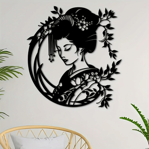 CIFbuy Arte da Parete in Ferro Fatta a Mano Stile Giardino Zen Giapponese Vintage per Portico, Cortile, Patio, Soggiorno, Ufficio - Servizio di Raccolta Incluso - Product Image 1