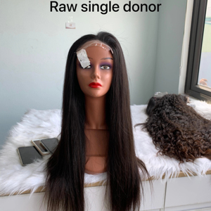 Extensions de cheveux naturels avec colle, perruque HD pour cheveux 100% Remy naturels, lisses, courts, origine Vietnam - Product Image 1